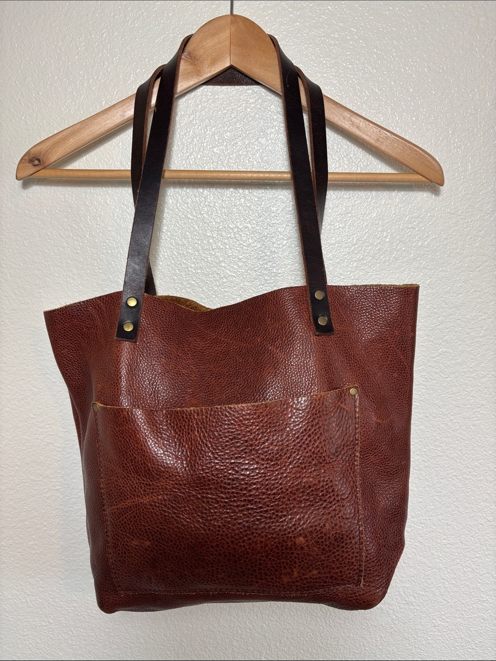 Portland Leather Almost Perfect Leather Tote Bag Nutmeg | purse | shoulder bag